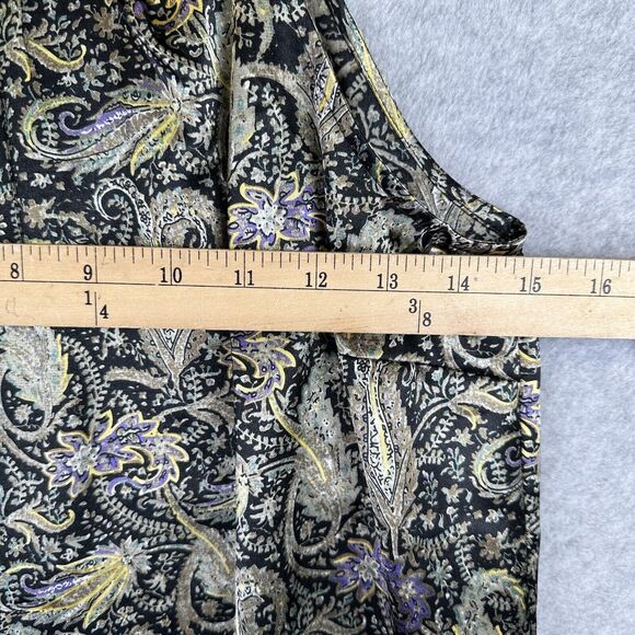 Vintage Cato Y2k Satin Paisley Halter Top Gold Satin Womens Small Tank Top Blous - Picture 6 of 8